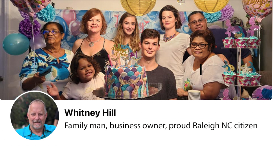 Whitney Hill and his family